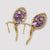 CR Charms Aretes Brillo Lila, Alloy