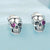 CR Charms Aretes Calavera Romántica, Plata 925