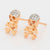 CR Charms Aretes Calaveras Doradas, Alloy