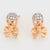 CR Charms Aretes Calaveras Doradas, Alloy