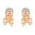 CR Charms Aretes Calaveras Doradas, Alloy