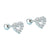 CR Charms Aretes Corazoncitos Coquetos, Plata 925