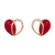 CR Charms Aretes Corazones Enlazados, Alloy