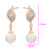 CR Charms Aretes Destello Perlado, Alloy