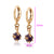 CR Charms Aretes Destellos Amatistas, Alloy