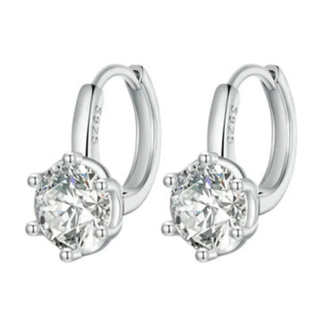 CR Charms Aretes Destellos Delicados, Plata 925