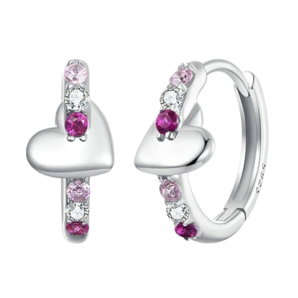 CR Charms Aretes Dulce Romance, Plata 925