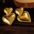 CR Charms Aretes Duo Corazones, Acero