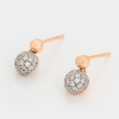 CR Charms Aretes Elegancia Deslumbrante, Alloy