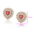 CR Charms Aretes Encanto Del Corazón, Alloy