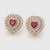 CR Charms Aretes Encanto Del Corazón, Alloy