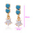 CR Charms Aretes Estrellas Turquesas, Alloy