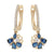 CR Charms Aretes Flor de Zafiro, Alloy