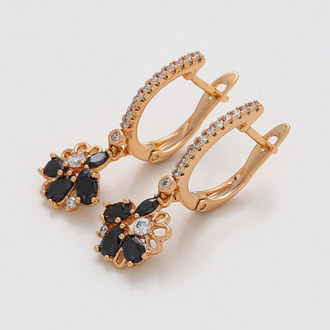 CR Charms Aretes Gemas de Medianoche, Alloy