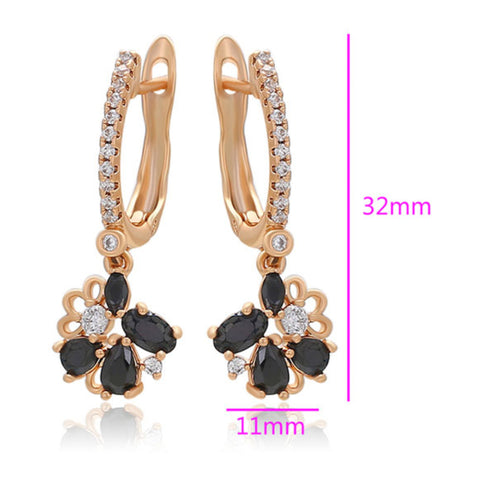 CR Charms Aretes Gemas de Medianoche, Alloy