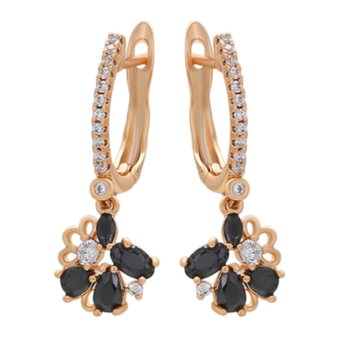 CR Charms Aretes Gemas de Medianoche, Alloy