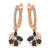 CR Charms Aretes Gemas de Medianoche, Alloy