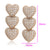 CR Charms Aretes Hilera de Corazones, Alloy