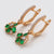 CR Charms Aretes Hojas de Esmeralda, Alloy