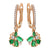 CR Charms Aretes Hojas de Esmeralda, Alloy