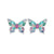 CR Charms Aretes Mariposas Multicolor