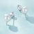 CR Charms Aretes Perlas Cautivadoras, Plata 925