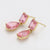 CR Charms Aretes Rosa Delicada, Alloy