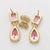 CR Charms Aretes Rosa Delicada, Alloy