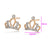 CR Charms Aretes Tiara Brillante, Alloy