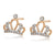 CR Charms Aretes Tiara Brillante, Alloy