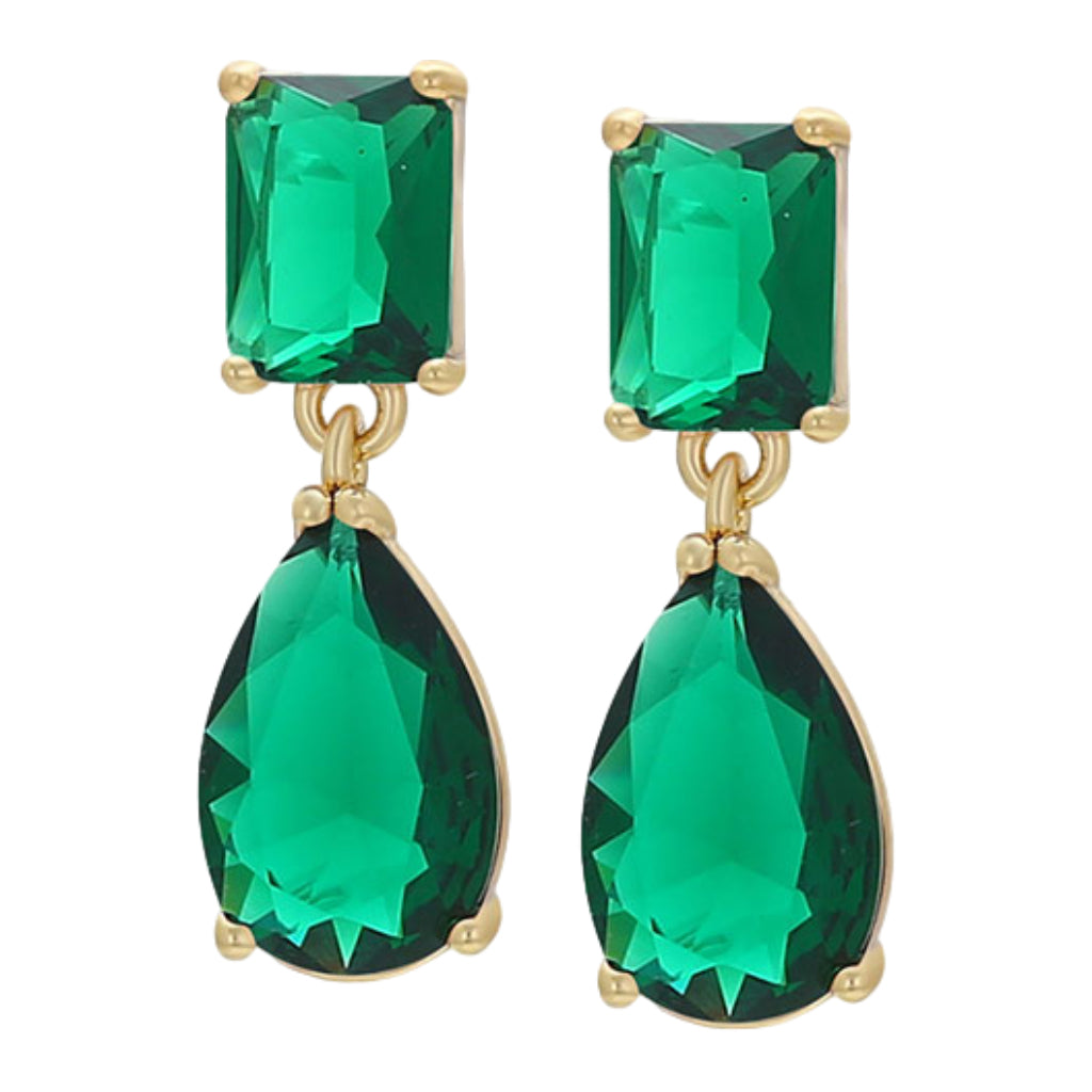 CR Charms Aretes Verde Resplandor, Alloy