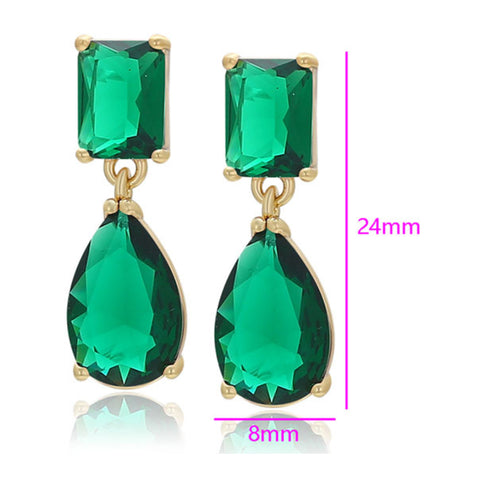 CR Charms Aretes Verde Resplandor, Alloy