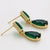 CR Charms Aretes Verde Resplandor, Alloy