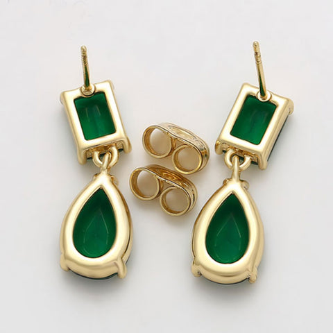 CR Charms Aretes Verde Resplandor, Alloy