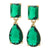 CR Charms Aretes Verde Resplandor, Alloy