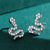 CR Charms Aretes Viper Vogue, Plata 925