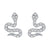 CR Charms Aretes Viper Vogue, Plata 925