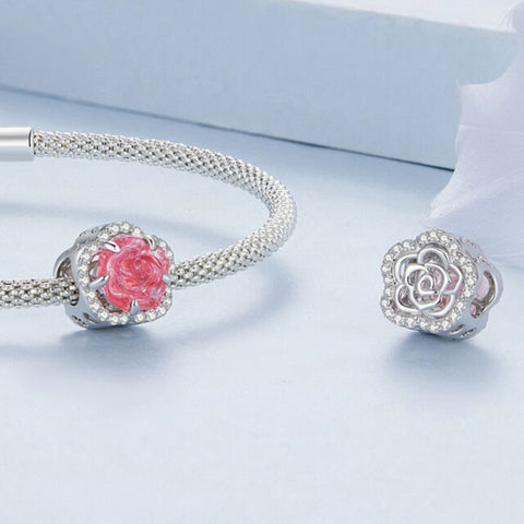 CR Charms Charm Rosa de Cristal