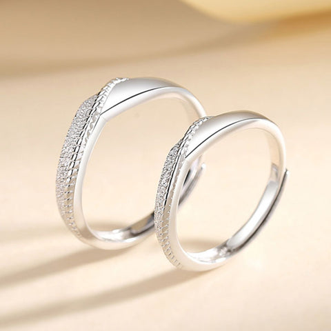 CR Charms Duo Anillos de Promesa Lazos Eternos, Plata 925