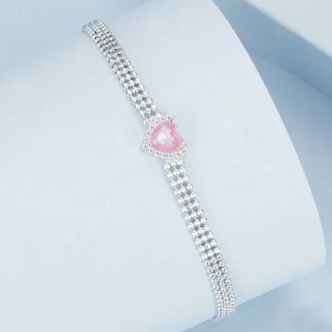 CR Charms Pulsera Ajustable Amor Verdadero, Plata 925