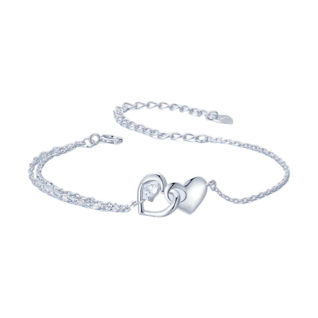 CR Charms Pulsera Ajustable Tu Amor Es para Mi, Plata 925