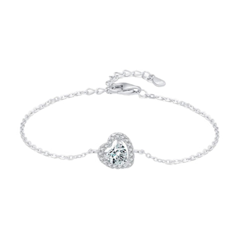 CR Charms Pulsera Susurro de Amor, Plata 925