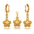 CR Charms Set Collar y Aretes Estrellas Relucientes, Alloy