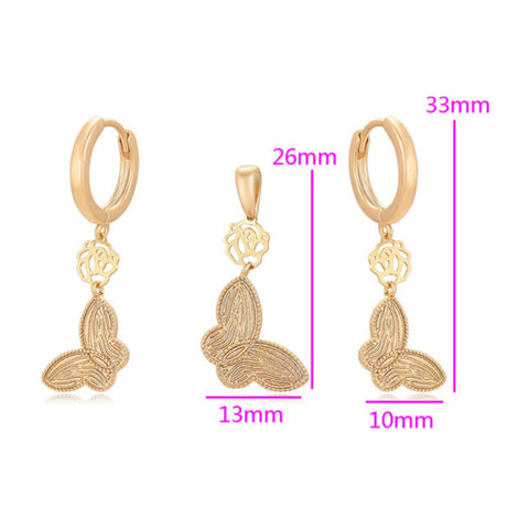 CR Charms Set Collar y Aretes Mariposas Místicas, Alloy