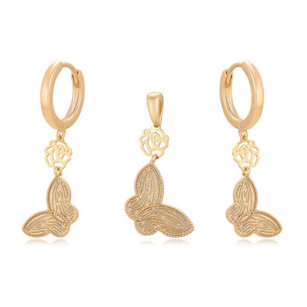 CR Charms Set Collar y Aretes Mariposas Místicas, Alloy