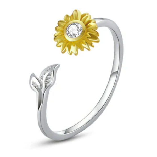 CR Charms Anillo Ajustable Brillo de Girasol