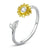 CR Charms Anillo Ajustable Brillo de Girasol