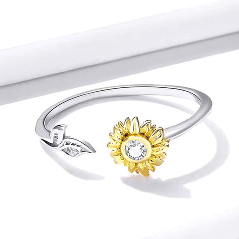 CR Charms Anillo Ajustable Eterno Girasol