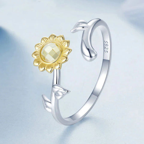 CR Charms Anillo Ajustable Eterno Girasol