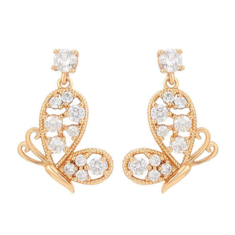 CR Charms Aretes Brillo de Mariposa, Alloy